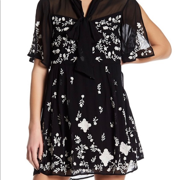 French Connection Dresses & Skirts - French Connection Embroidered Fit and Flare Dress